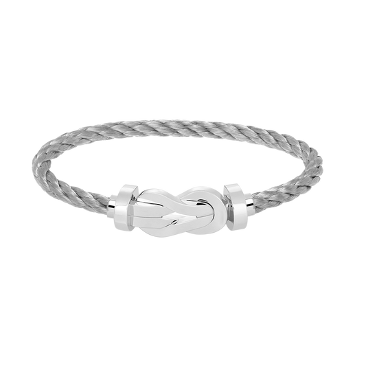 [⭐Seralia]CHANCE LARGE 8 FIGURE BUCKLE NO DIAMOND BRACELET SILVER