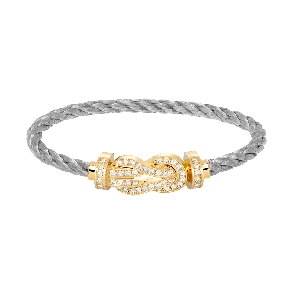 [⭐Seralia]CHANCE LARGE 8 FIGURE BUCKLE FULLDIAMOND BRACELET GOLD