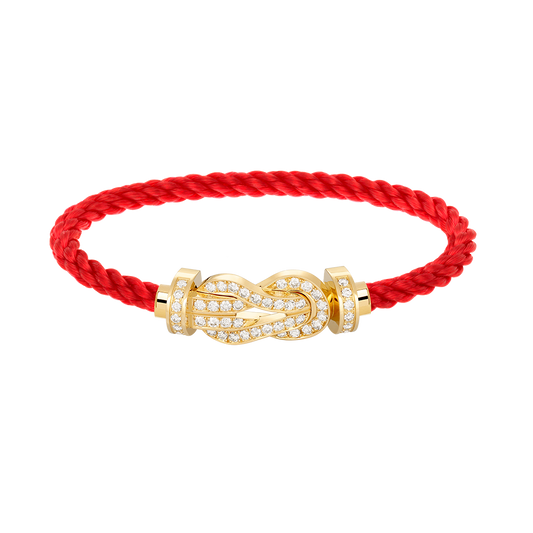 [⭐Seralia]CHANCE LARGE 8 FIGURE BUCKLE FULLDIAMOND BRACELET GOLD