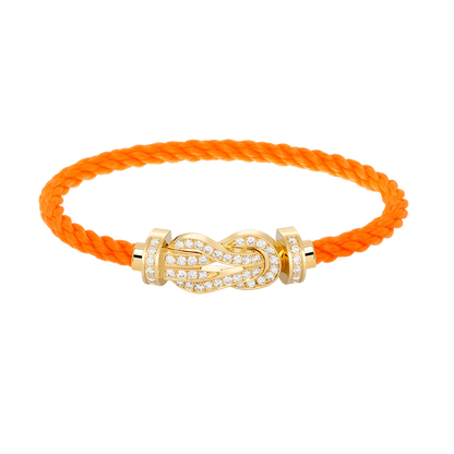 [⭐Seralia]CHANCE LARGE 8 FIGURE BUCKLE FULLDIAMOND BRACELET GOLD