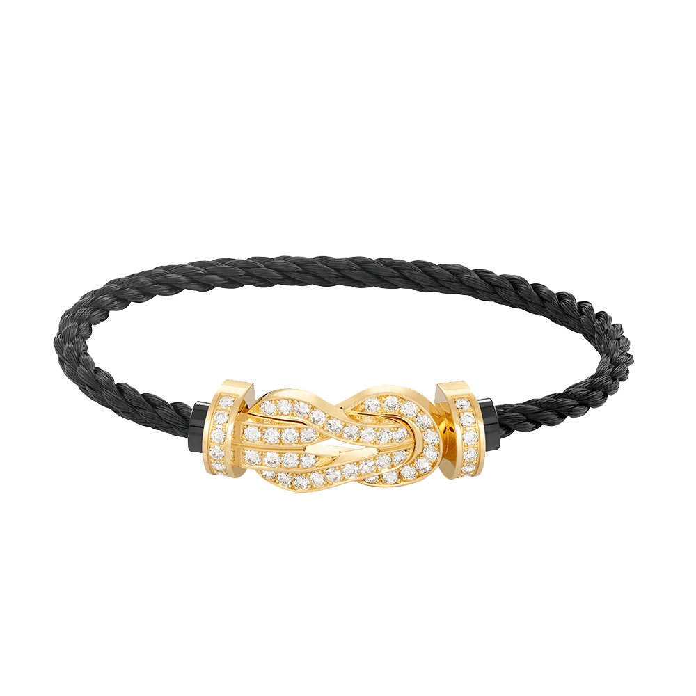 [⭐Seralia]CHANCE LARGE 8 FIGURE BUCKLE FULLDIAMOND BRACELET GOLD