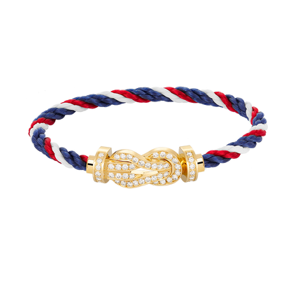 [⭐Seralia]CHANCE LARGE 8 FIGURE BUCKLE FULLDIAMOND BRACELET GOLD