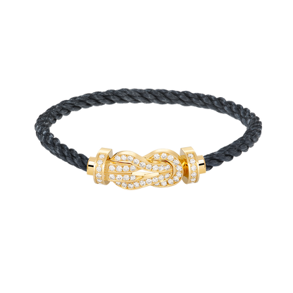 [⭐Seralia]CHANCE LARGE 8 FIGURE BUCKLE FULLDIAMOND BRACELET GOLD