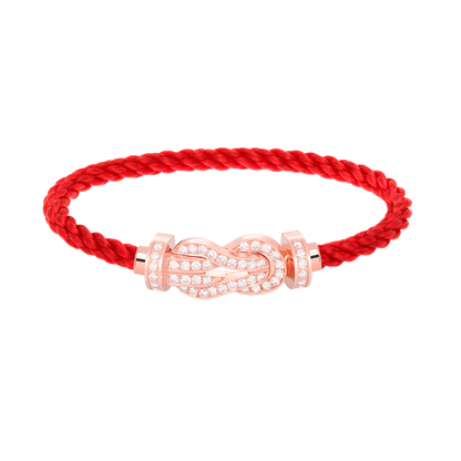 [⭐Seralia]CHANCE LARGE 8 FIGURE BUCKLE FULL DIAMOND BRACELET ROSE GOLD