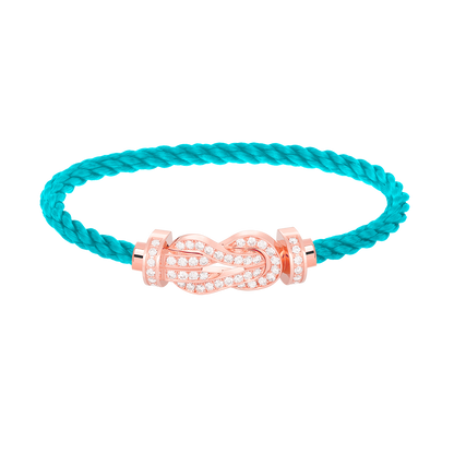 [⭐Seralia]CHANCE LARGE 8 FIGURE BUCKLE FULL DIAMOND BRACELET ROSE GOLD