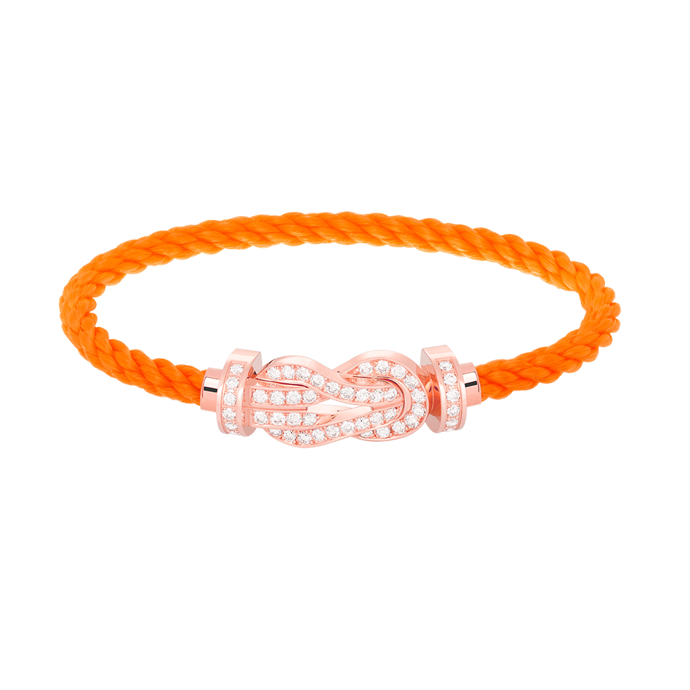 [⭐Seralia]CHANCE LARGE 8 FIGURE BUCKLE FULL DIAMOND BRACELET ROSE GOLD