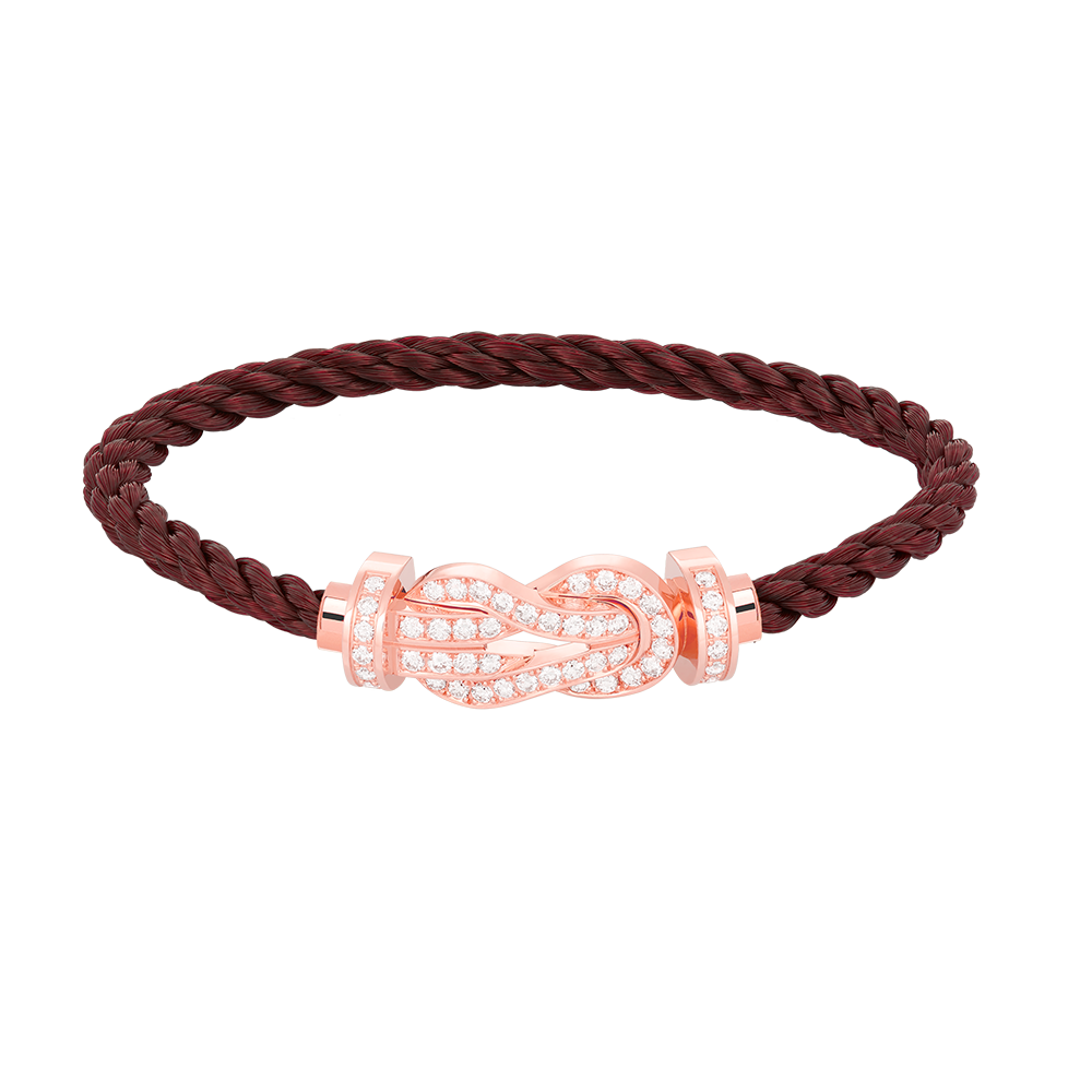 [⭐Seralia]CHANCE LARGE 8 FIGURE BUCKLE FULL DIAMOND BRACELET ROSE GOLD
