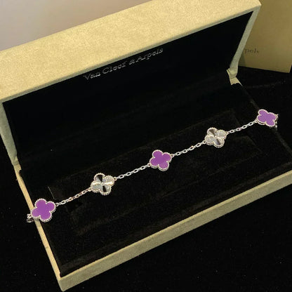 [⭐Seralia] CLOVER 5 MOTIF VIOLET BRACELET COLLECTION