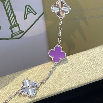[⭐Seralia] CLOVER 5 MOTIF VIOLET BRACELET COLLECTION