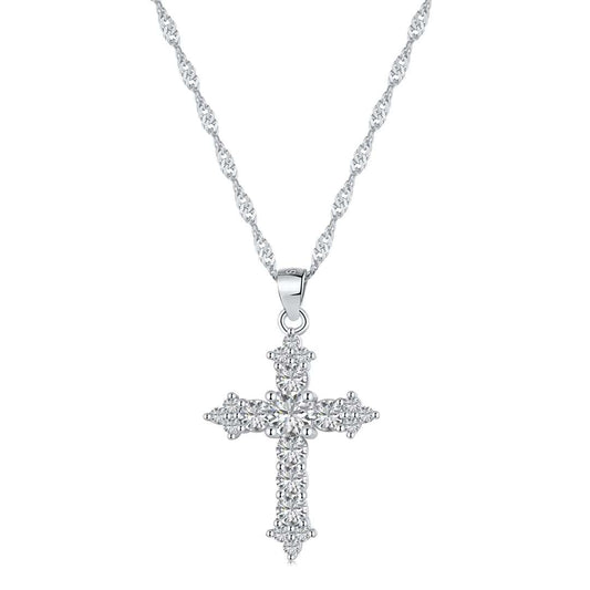 [Lucky Jewelry]Delicate Cross Shape Necklace