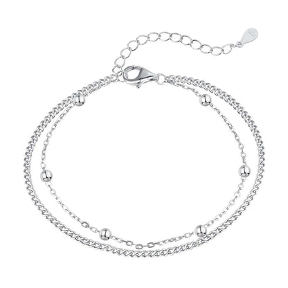 [Lucky Jewelry]Delicate Bead Double Layer Bracelet