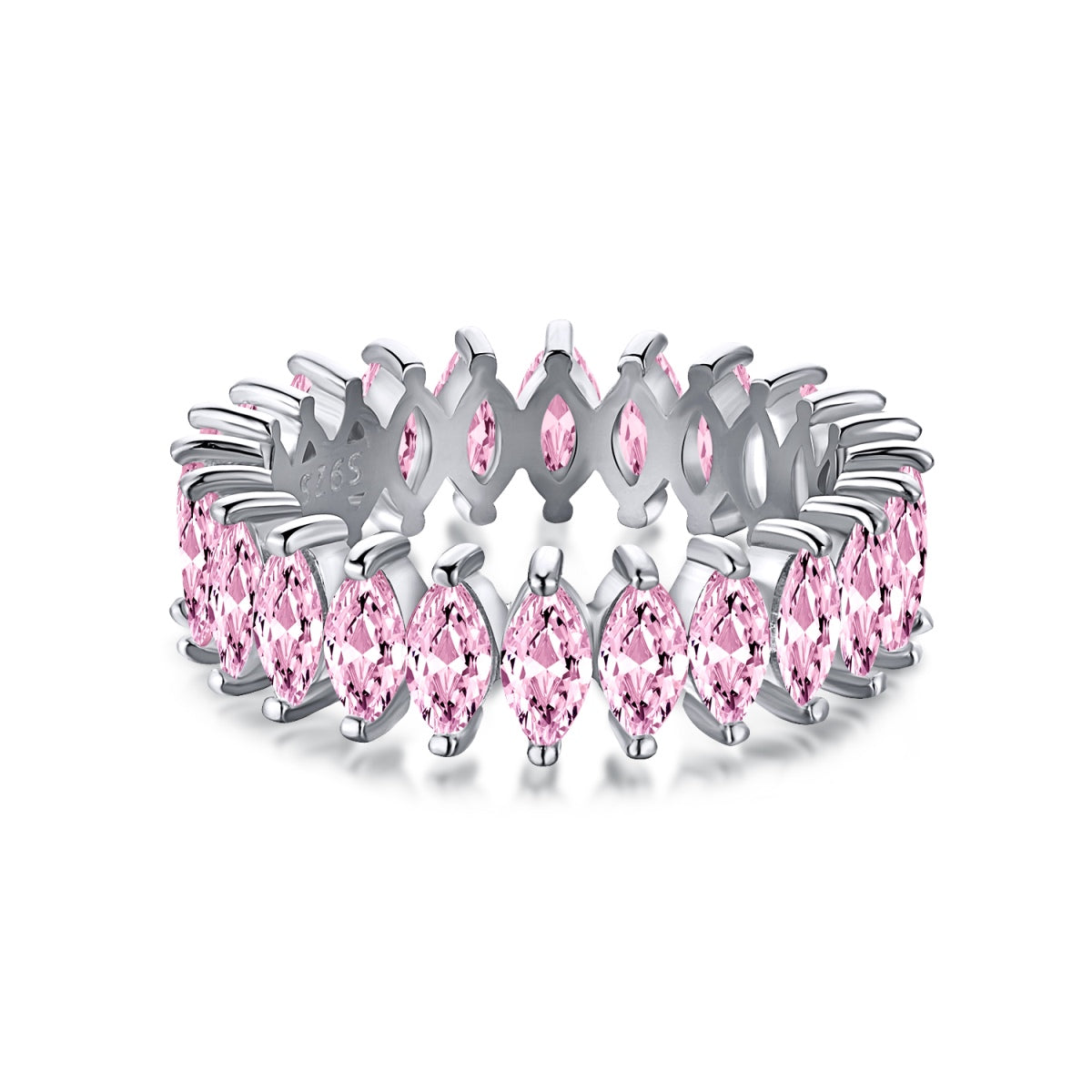 [Lucky Jewelry]Gorgeous Marquise Cut Tennis Ring