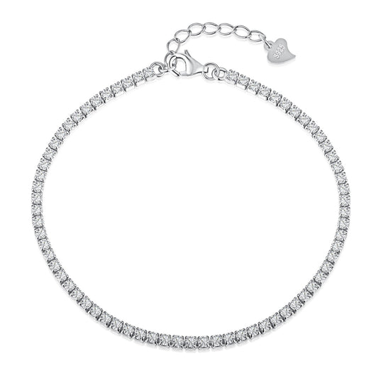 [Lucky Jewelry]Radiant Shinning Princess Cut Tennis Bracelet