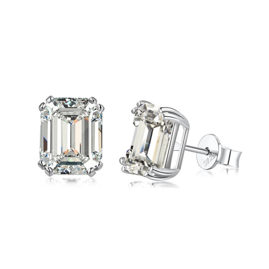[Lucky Jewelry]Dazzling Square Shape Earrings