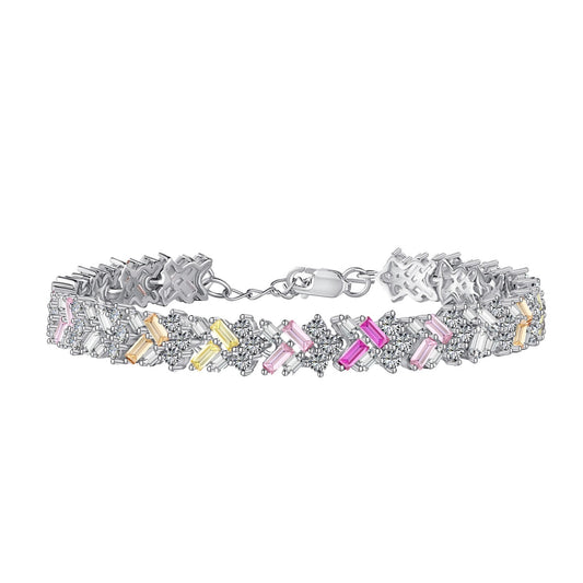 [Lucky Jewelry]Dazzling Unique Multi Shape Daily Bracelet