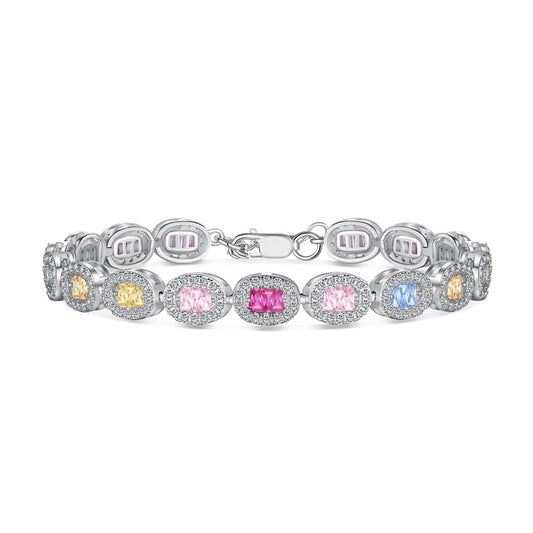 [Lucky Jewelry]Exquisite Ornate Emerald Cut Daily Bracelet