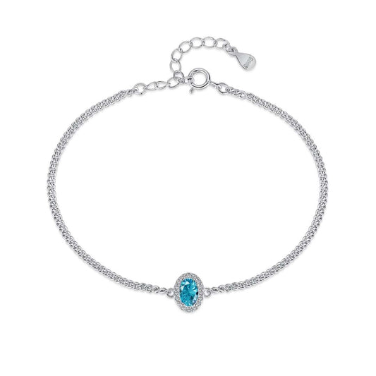 [Lucky Jewelry]Exquisite Oval Shape Bracelet
