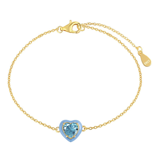 [Lucky Jewelry]Luckyling Romantic Heart Shape Lover Bracelet