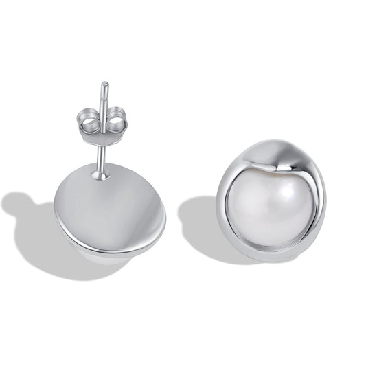 [Lucky Jewelry]Dainty Bread Pearl Earrings