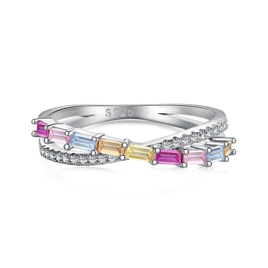 [Lucky Jewelry]Energetic Elegant Radiant Cut Party Ring