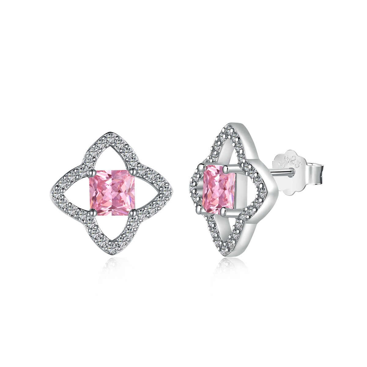 [Lucky Jewelry]Elegant Star Shape Princess Cut Daily Earrings