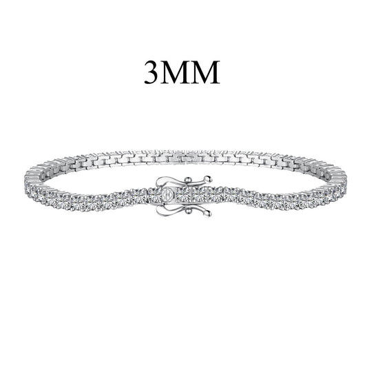 [Lucky Jewelry]Dainty Charming Round Cut Tennis Bracelet