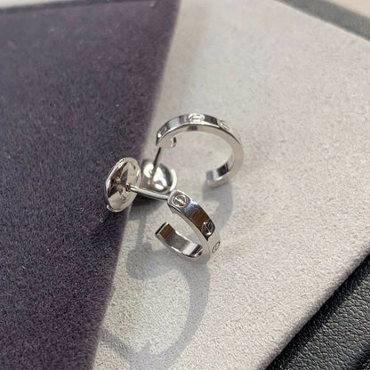 [⭐Seralia]LOVE EARRINGS 2.65MM SILVER