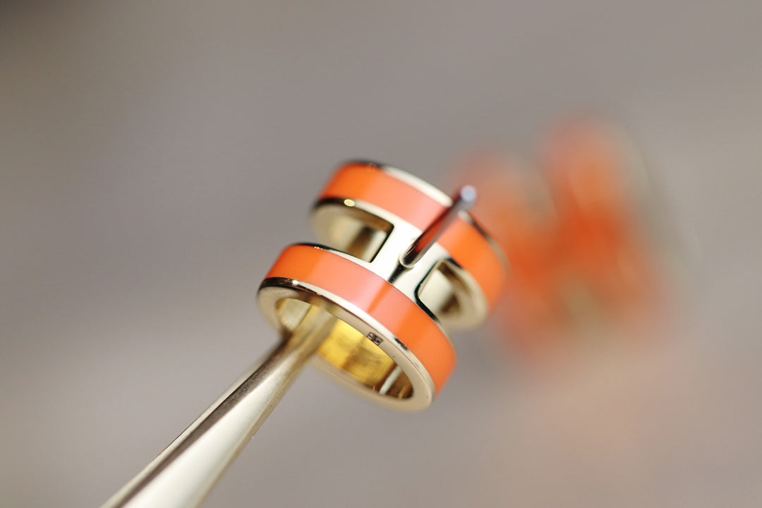 [⭐Seralia]MINI POP H EARRINGS ORANGE