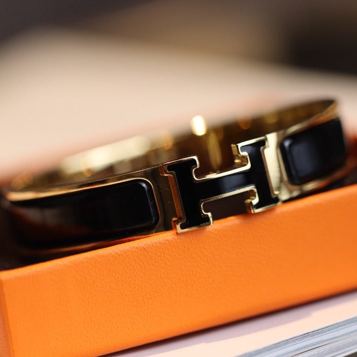 [⭐Seralia]H BRACELET 12MM GOLD
