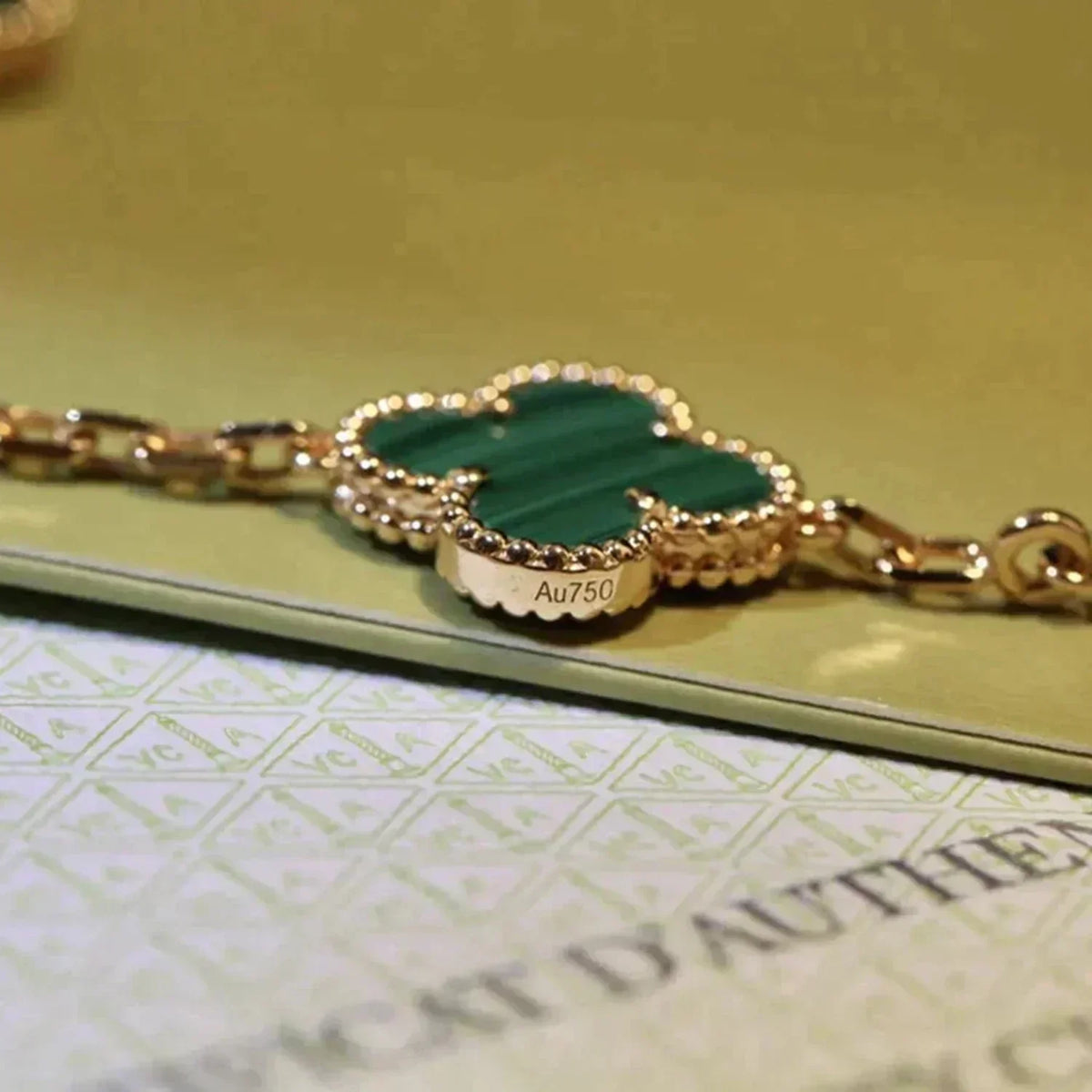 [⭐Seralia] CLOVER 5 MOTIF MALACHITE BRACELET COLLECTION