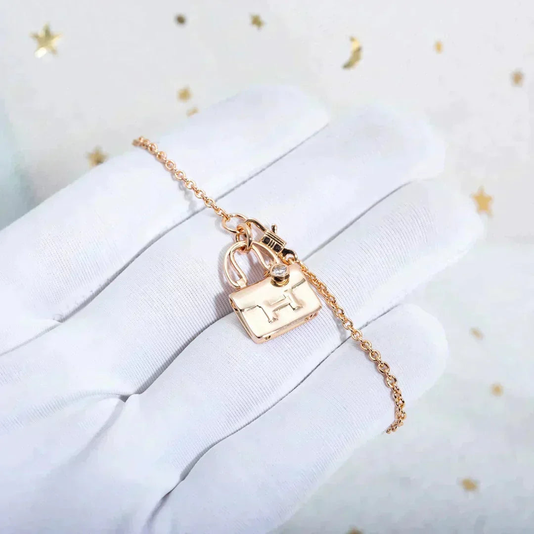 [⭐Seralia]AMULETTE PEDANT ROSE GOLD NECKLACE