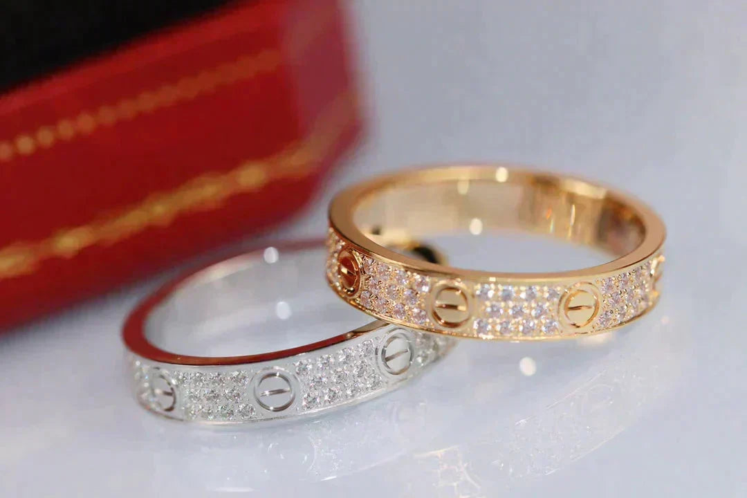 [⭐Seralia]LOVE RING 3.6MM DIAMOND PAVED