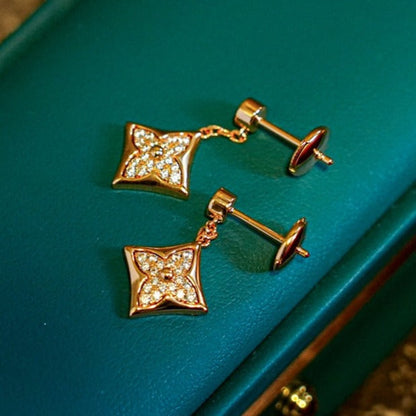 [⭐Seralia]STAR DIAMONDS EARRINGS GOLD