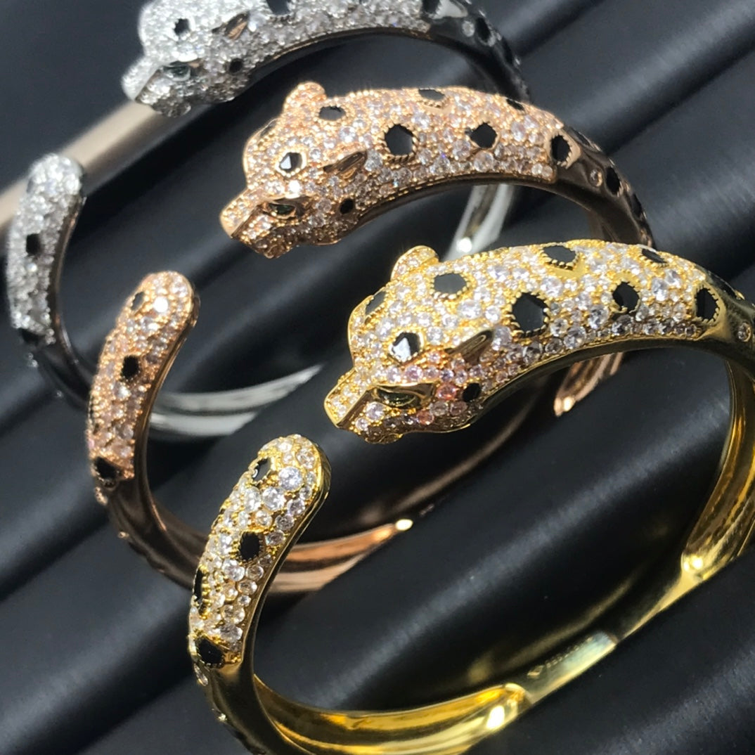 [⭐Seralia]PANTHERE BIG BRACELET DIAMONDS