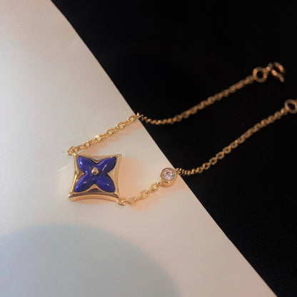 [⭐Seralia]COLOR STAR PINK GOLD DIAMOND BRACELET