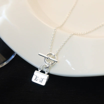 [⭐Seralia]POP H PEDANT SILVER NECKLACE