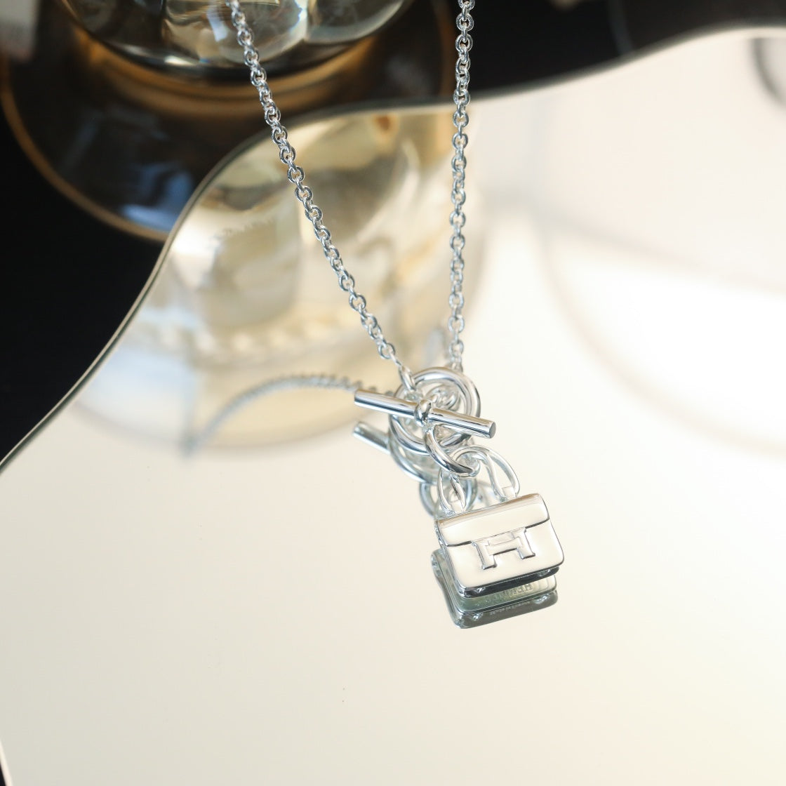 [⭐Seralia]POP H PEDANT SILVER NECKLACE