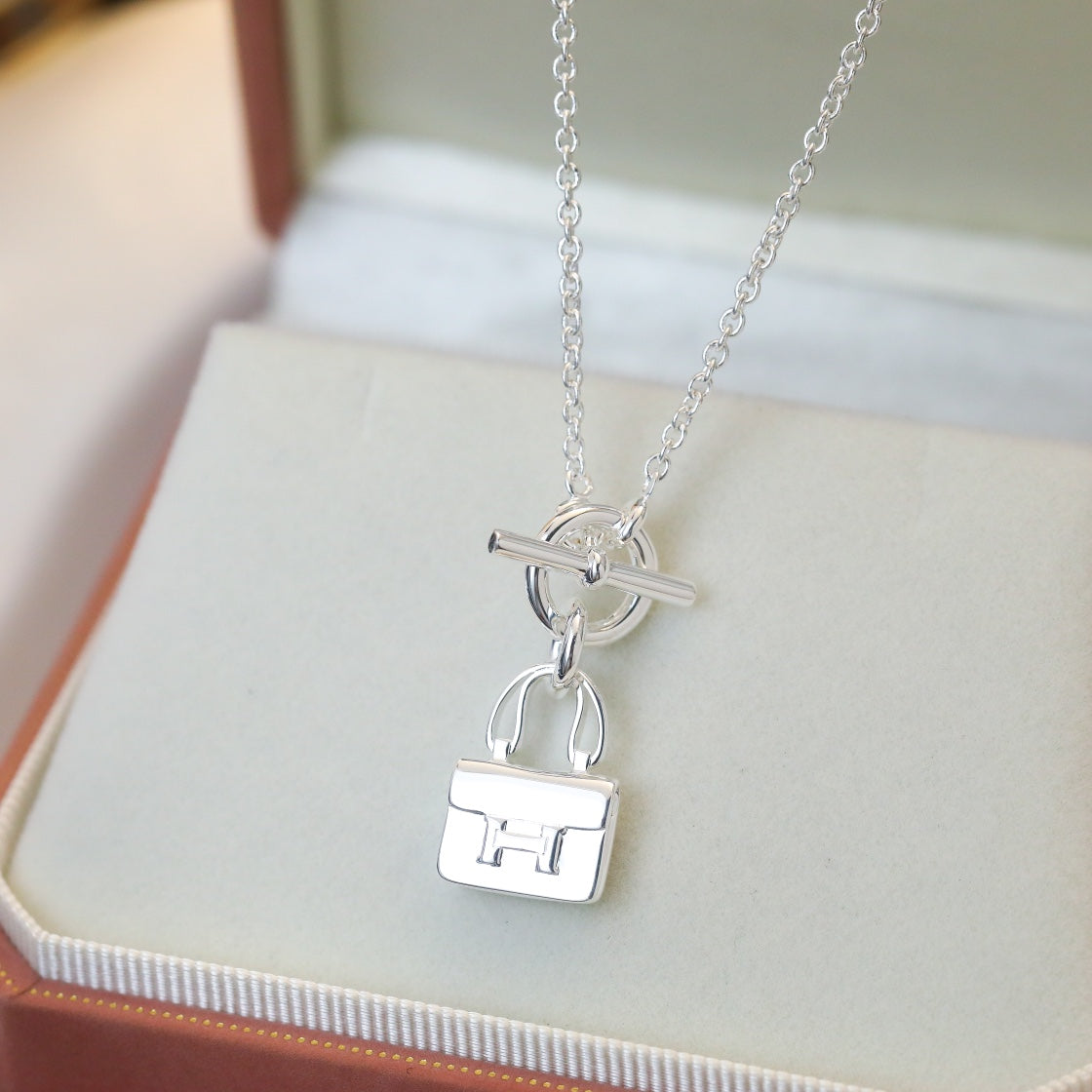 [⭐Seralia]POP H PEDANT SILVER NECKLACE