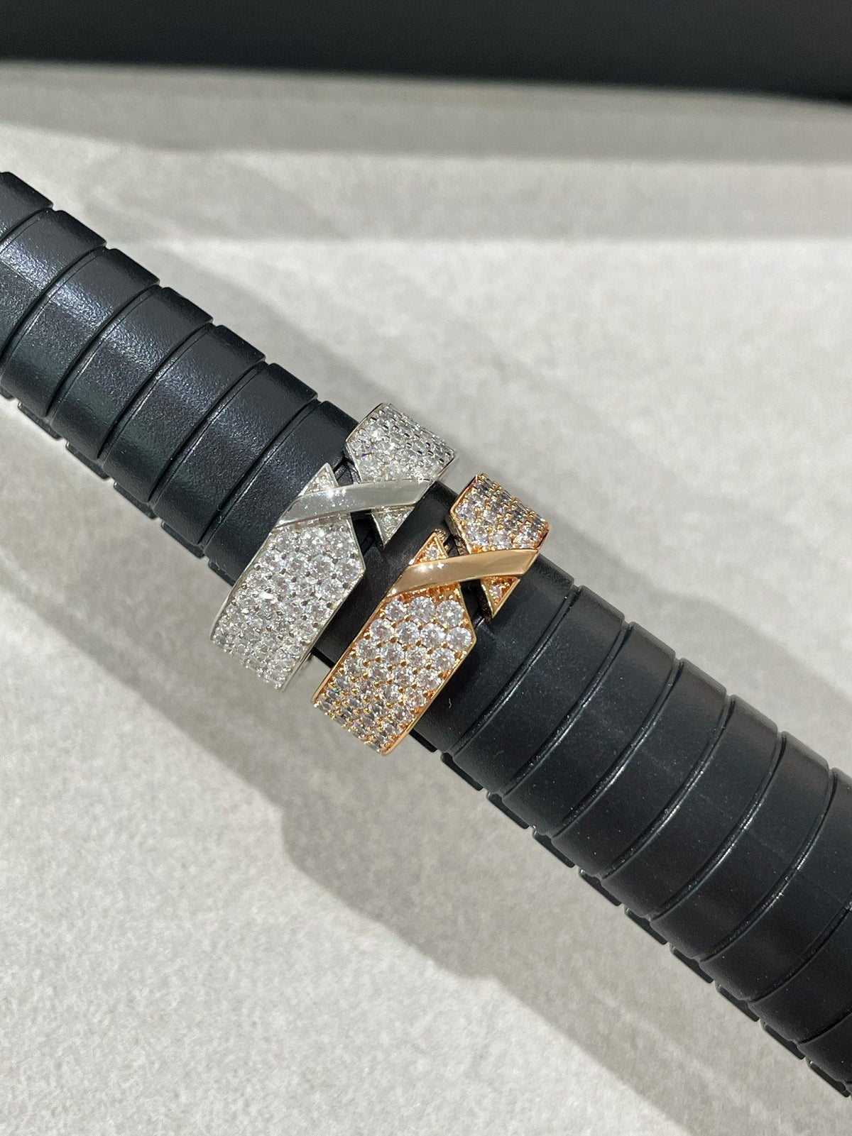 [⭐Seralia]LIENS EVIDENCE  DIAMOND PAVED RING