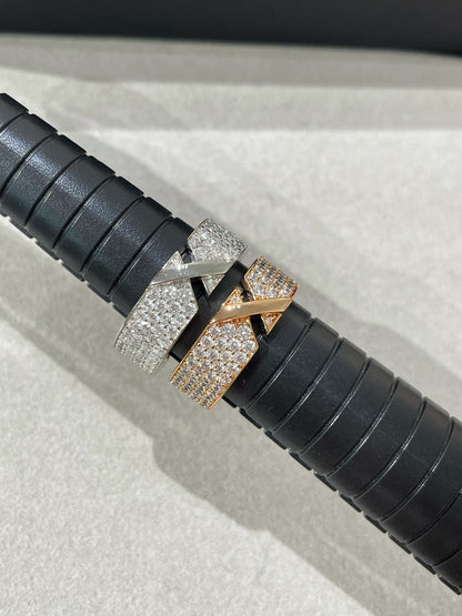 [⭐Seralia]LIENS EVIDENCE  DIAMOND PAVED RING