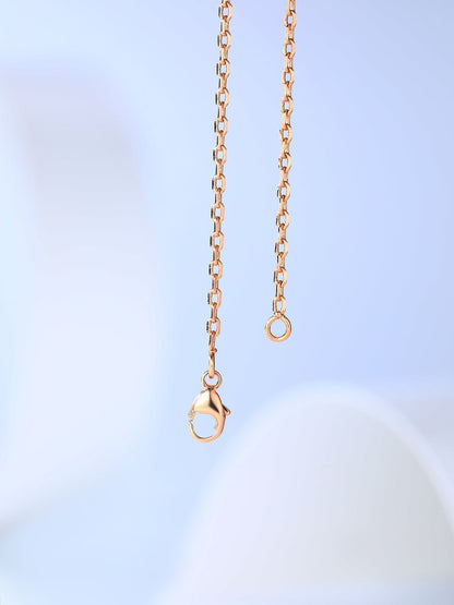 [⭐Seralia]H CAGE PINK GOLD NECKLACE