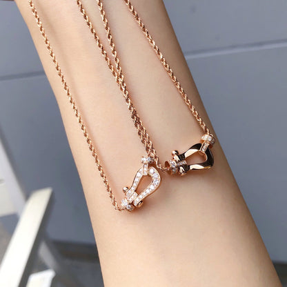 [⭐Seralia]FORCE 10 PINK GOLD DIAMOND NECKLACE