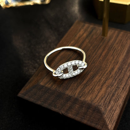 [⭐Seralia]RONDE SMALL SILVER DIAMOND RING