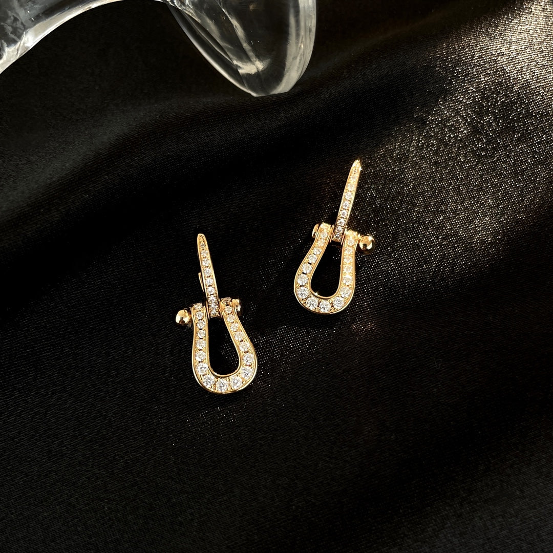 [⭐Seralia]FORCE 10 FULL DIAMOND DROP EARRINGS MEDIUM MODEL
