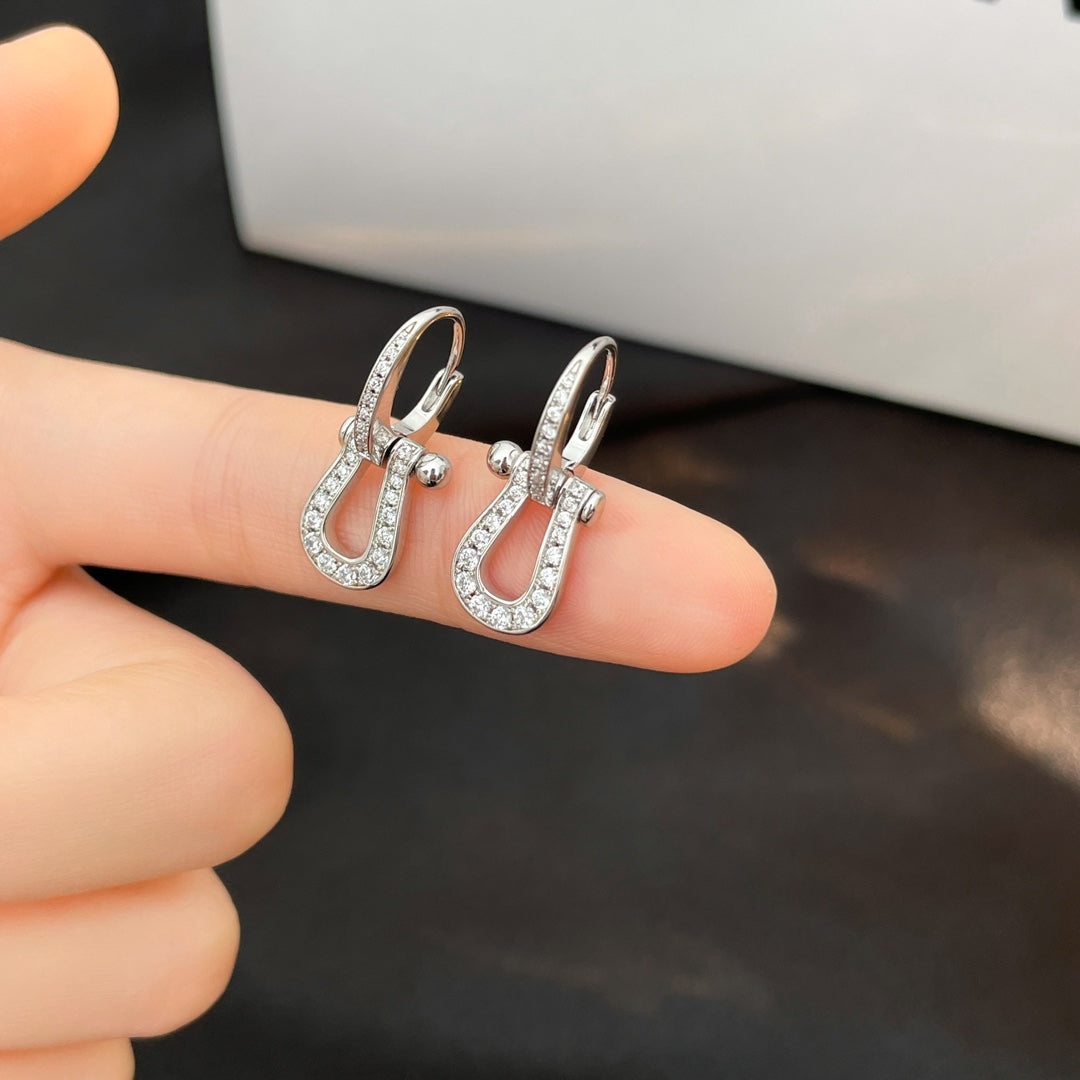 [⭐Seralia]FORCE 10 FULL DIAMOND DROP EARRINGS MEDIUM MODEL