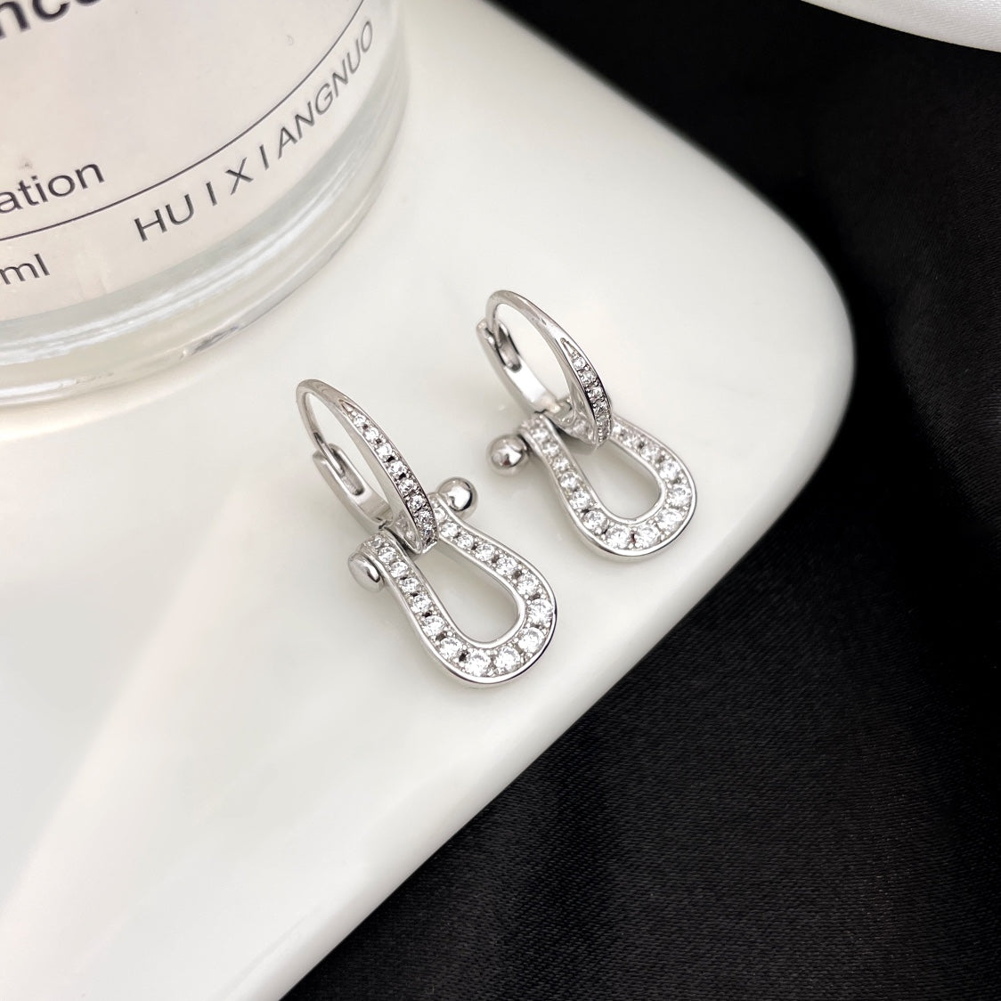 [⭐Seralia]FORCE 10 FULL DIAMOND DROP EARRINGS MEDIUM MODEL
