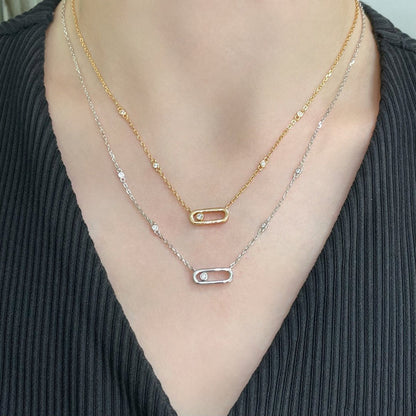 [⭐Seralia]MOVE UNO DIAMOND NECKLACE