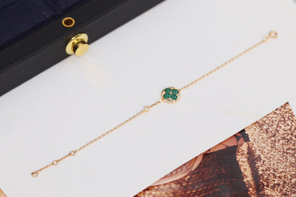[⭐Seralia]STAR AND SUN 4 MOTIF PINK GOLD MALACHITE BRACELET