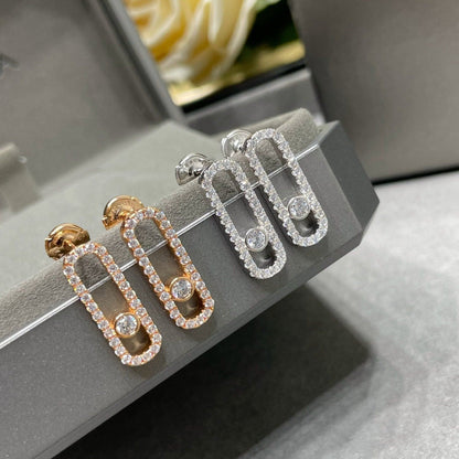 [⭐Seralia]MOVE UNO STUD DIAMOND PAVED EARRINGS