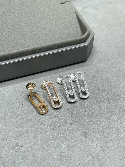[⭐Seralia]MOVE UNO STUD DIAMOND PAVED EARRINGS